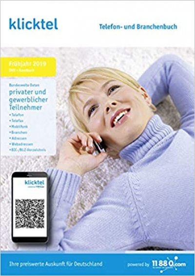 klicktel Telefon- und Branchenbuch Frühjahr 2019. Für Windows Vista/7/8/10 CD 2019