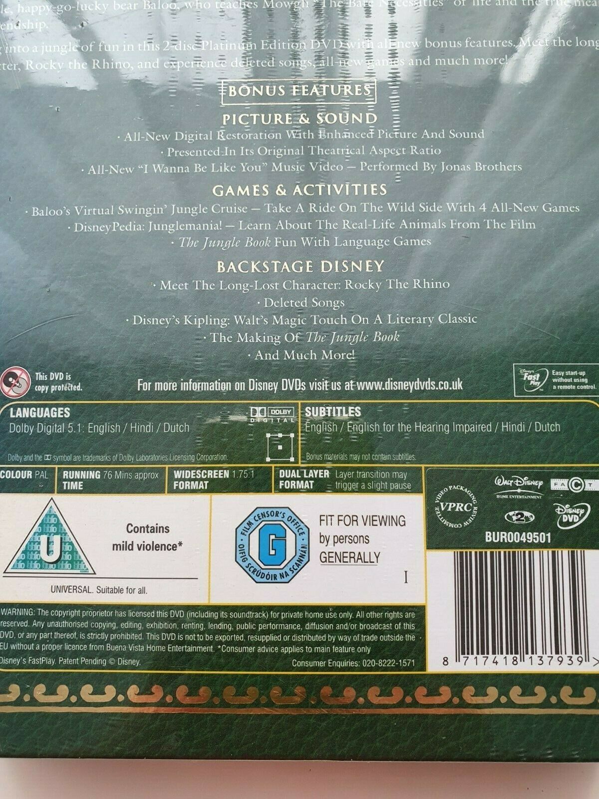 8717418137939 The Jungle Book Disney DVD 2007 Wolfgang Reitherman 2 discs BOX SET NEW SEALED