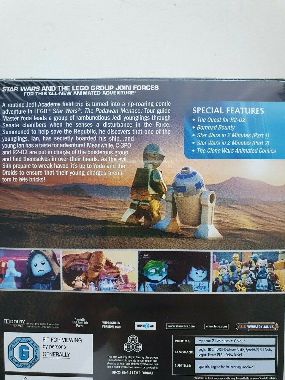 5039036048736 LEGO Star Wars: The Padawan Menace (Blu-Ray) 2011 MINIFIGURE BOX SET NEW SEALED