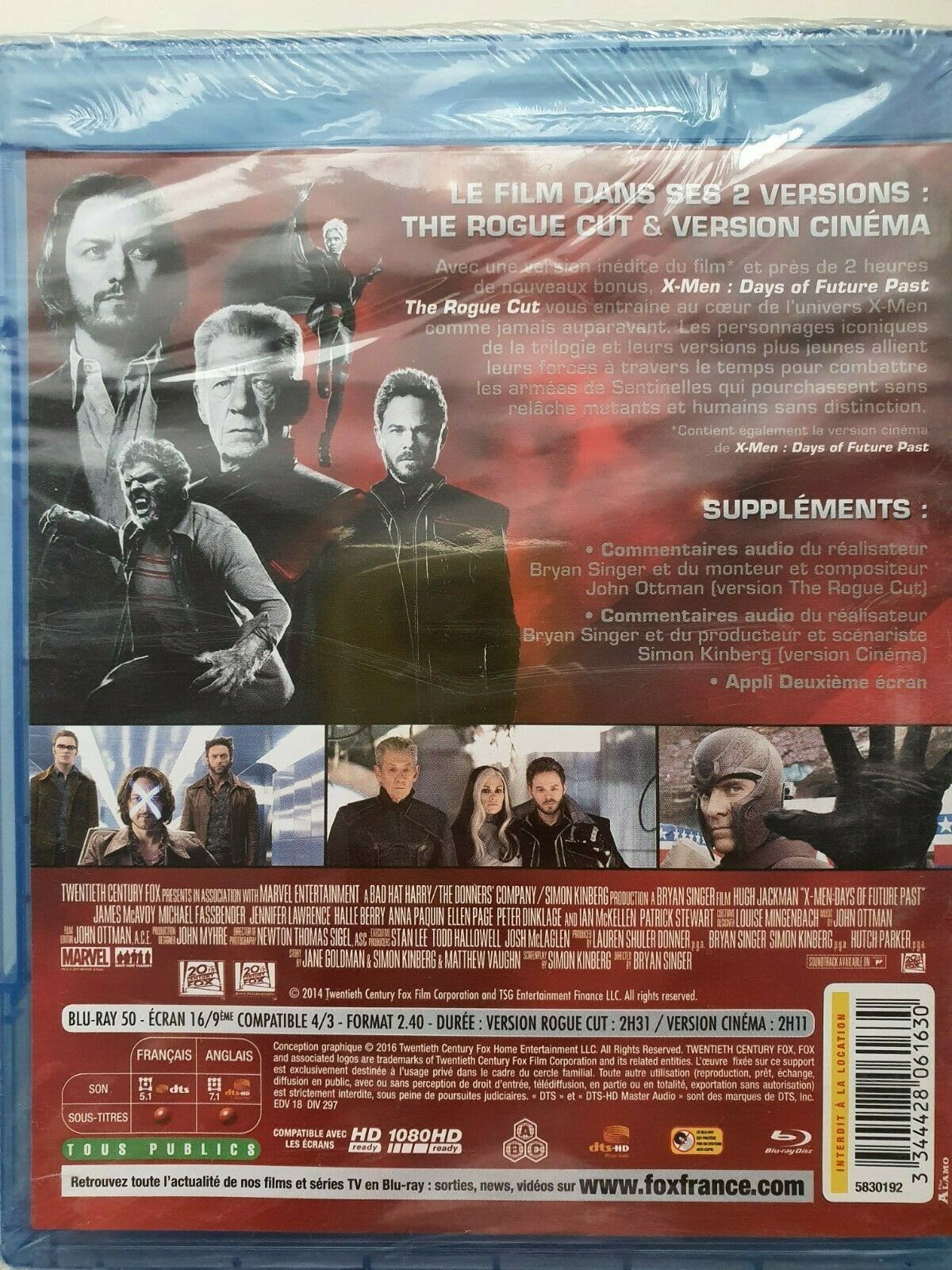 3344428061630 X-Men  Days of Future Past The Rogue Cut Blu-Ray 2016