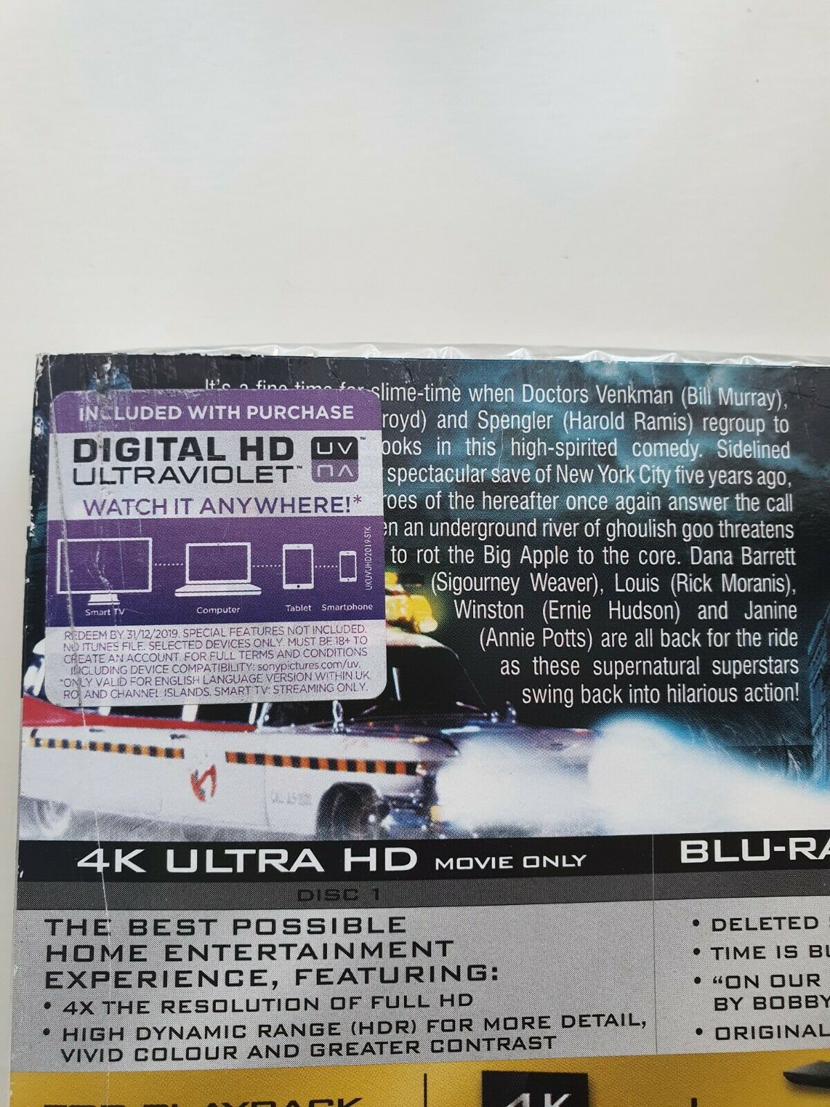 5050630017546 Ghostbusters II 2 (1989) 4K  UHD Blu - Ray + UV 2016 US Bill Murray NEW SEALED