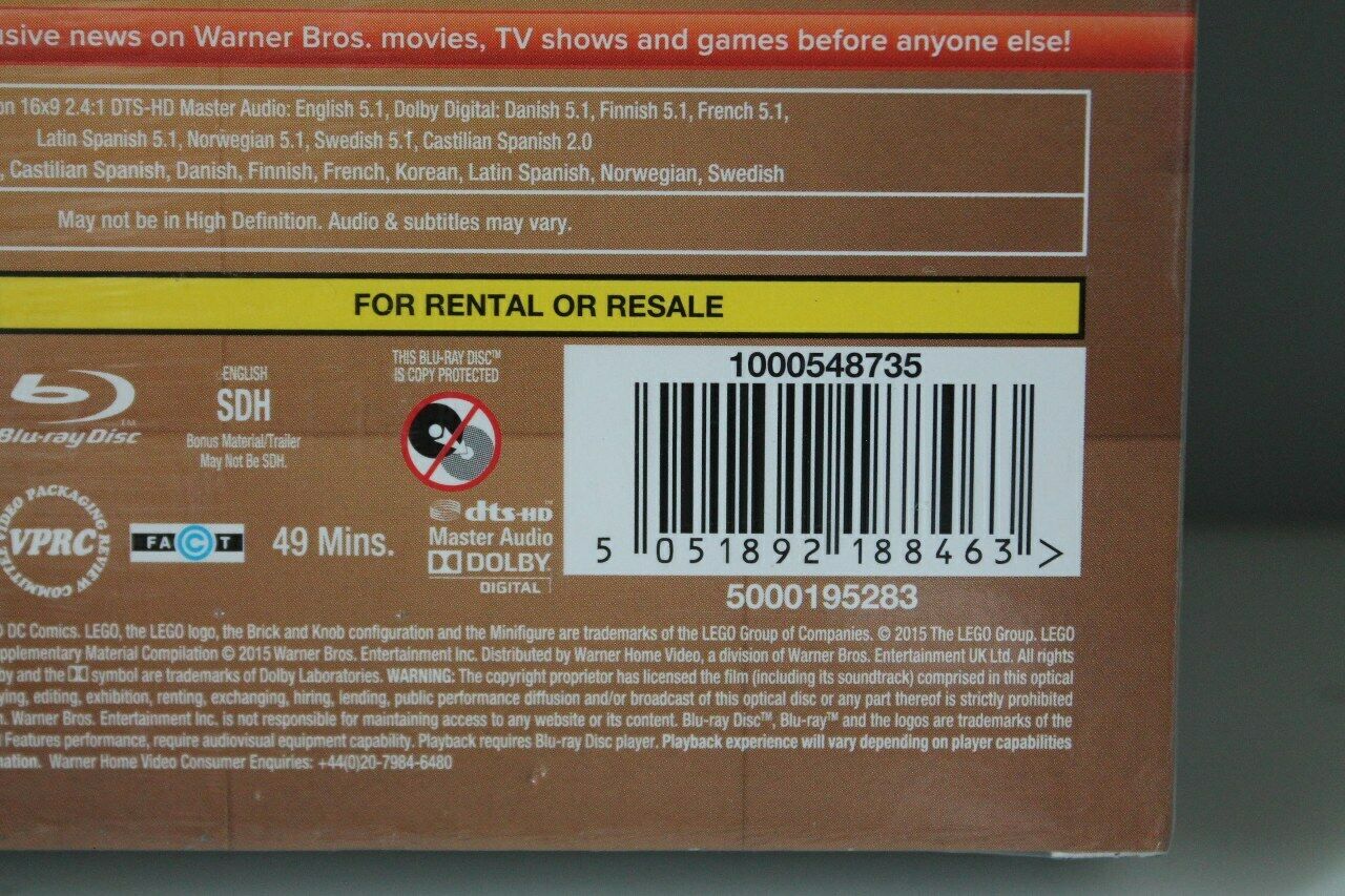 5051892188463 Justice League vs Bizarro League LEGO Blu - ray + Minifigure BOX SET NEW SEALED