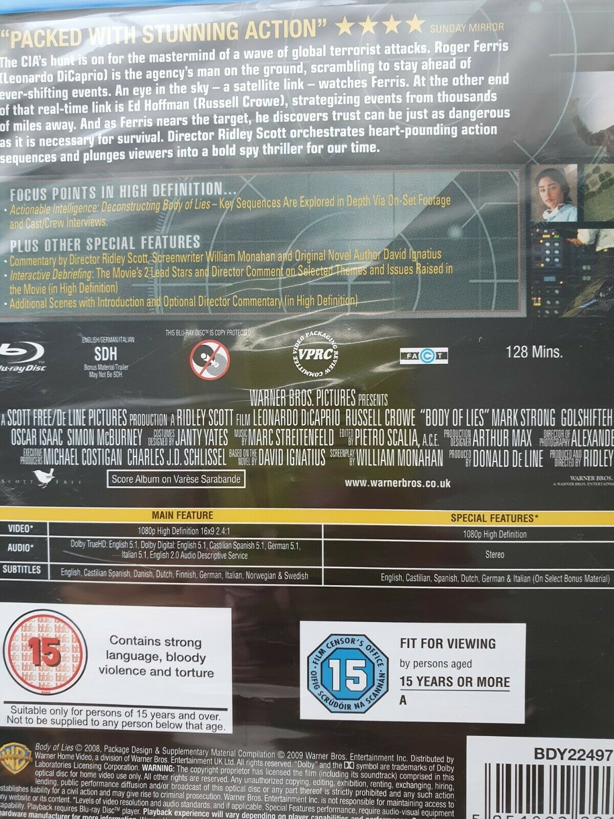5051892001298 Body Of Lies - Blu-ray 2009 Region Free Leonardo DiCaprio HMVG 