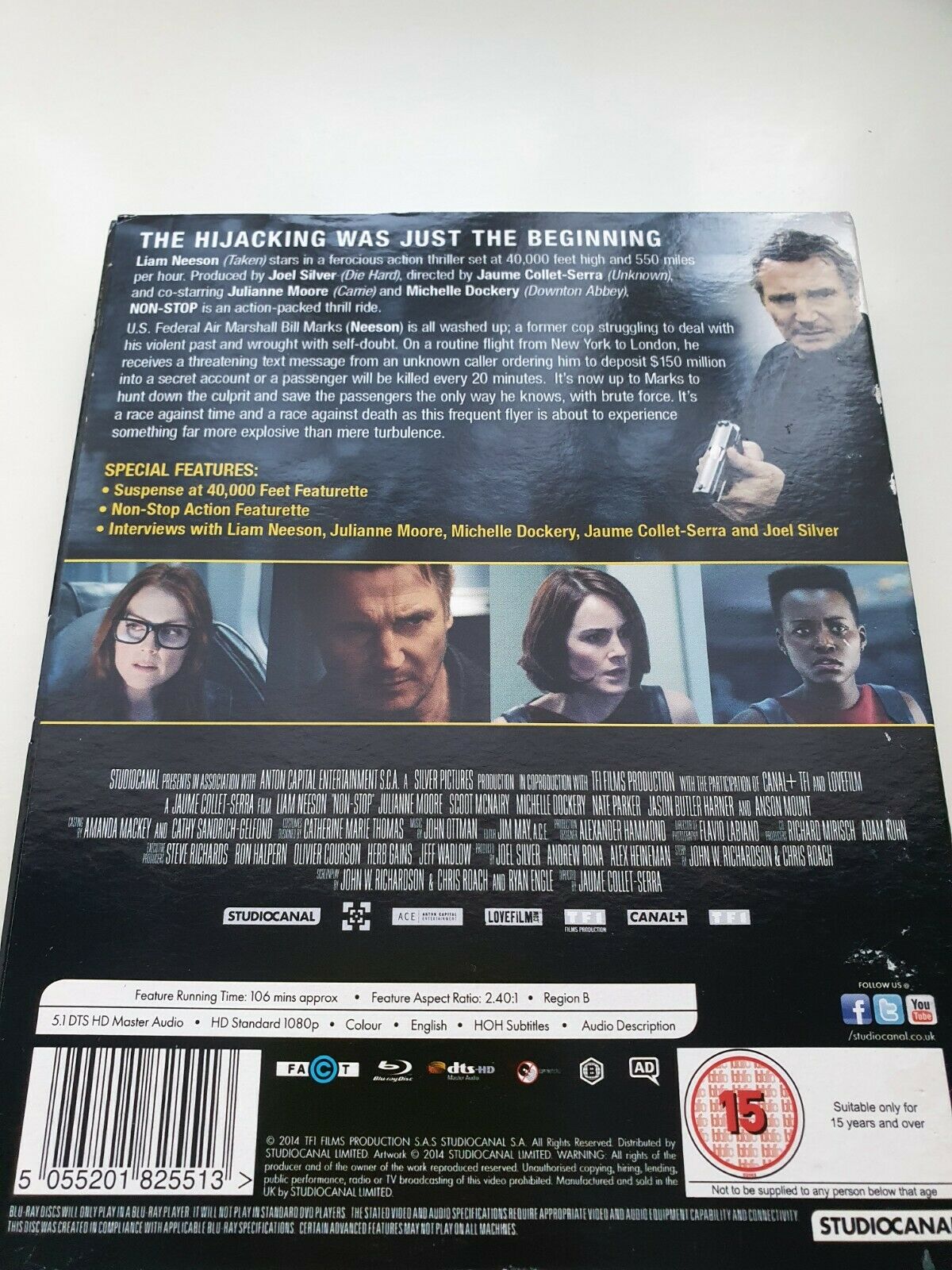 5055201825513 Non-Stop Liam Neeson Blu-ray 2014