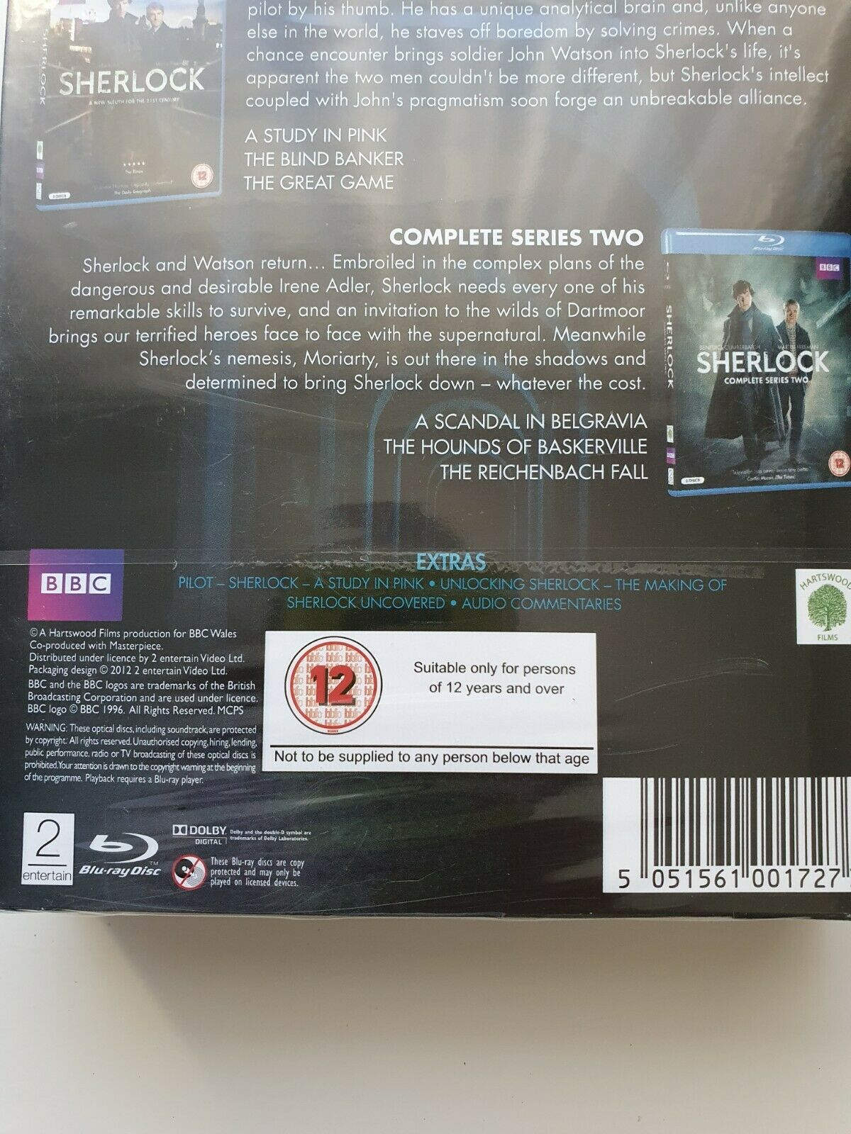 5051561001727 Sherlock - Complete Series 1-2 Blu-ray ENGLISH 2012