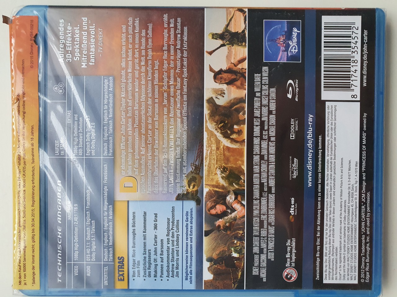 8717418354572 John Carter - Zwischen zwei Welten Blu-ray 2012