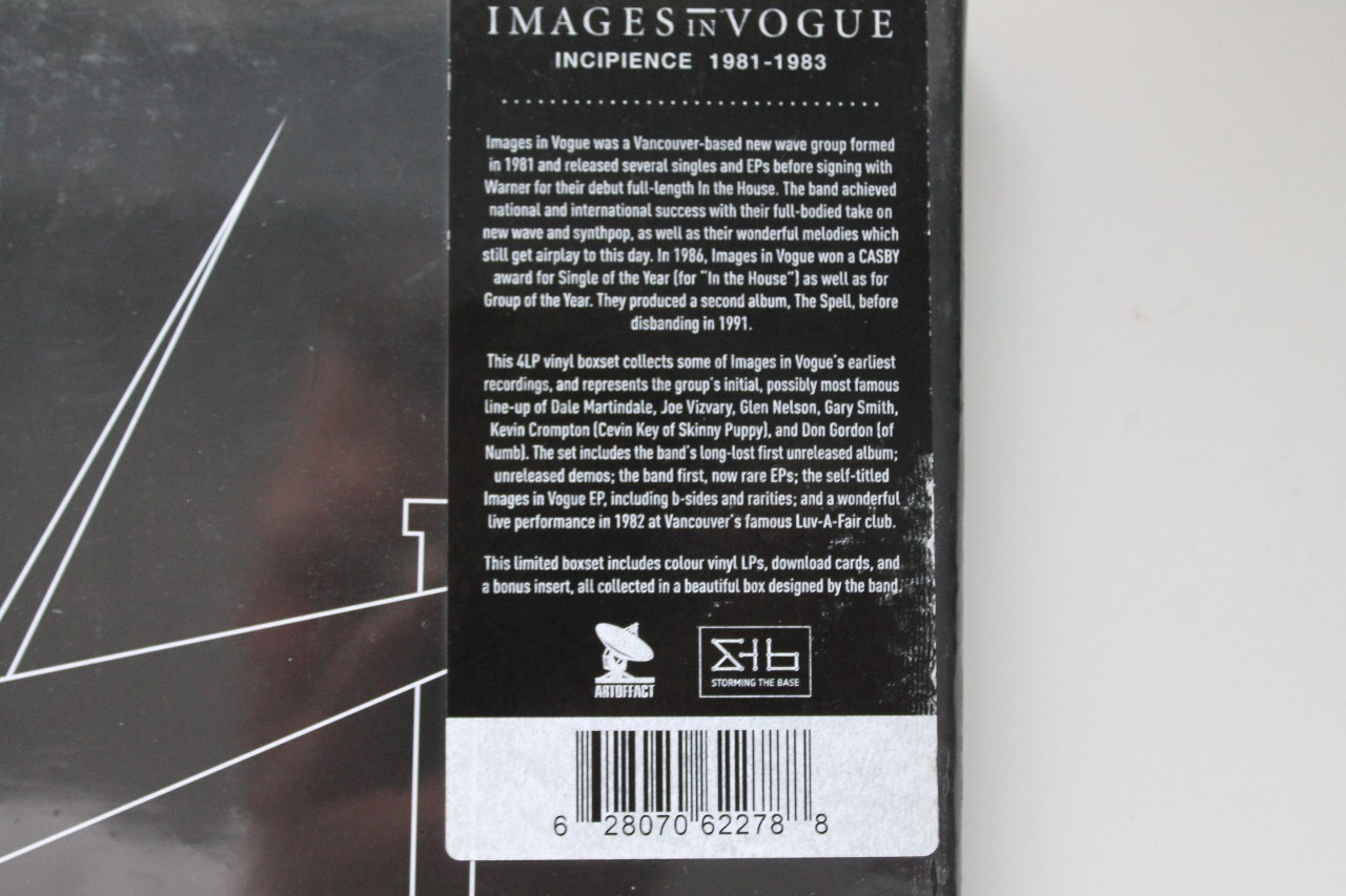 0628070622788 Images In Vogue – Incipience 1981-1983 Box Set Compilation Limited Edition 2018