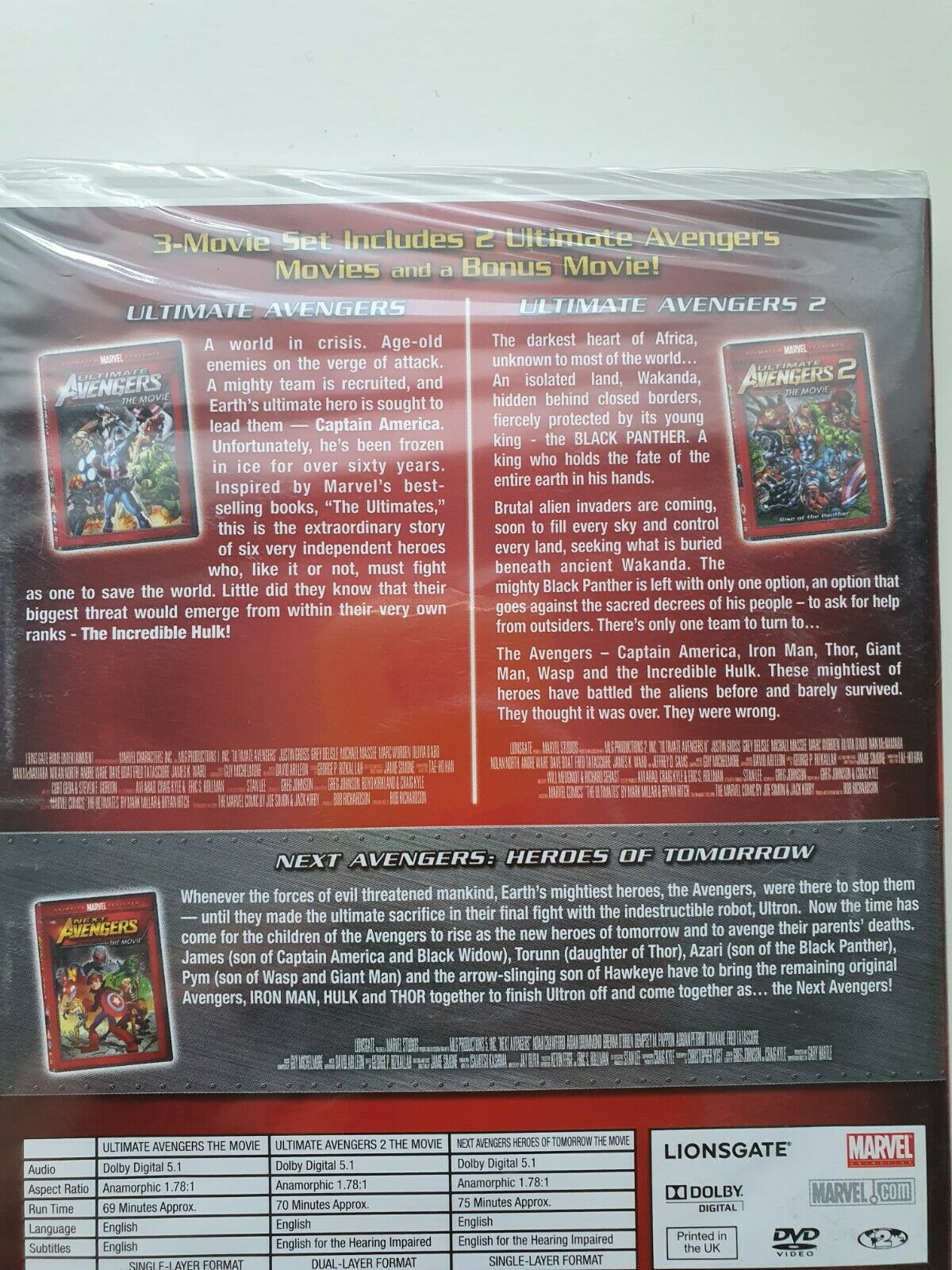 5060223766942 Ultimate Avengers - 3 Movie Set + Bonus Movie DVD 2015 Gary Hartle NEW SEALED