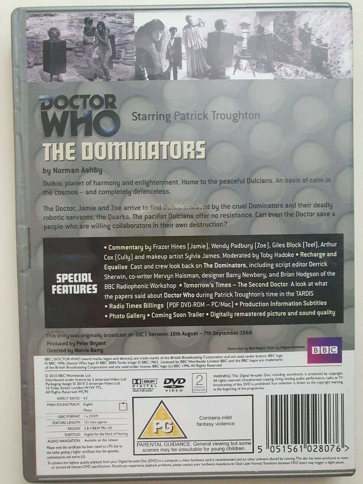 5051561028076 Doctor Who - The Dominators 1968 DVD 2010 VERY GOOD CONDITION DISCS ONCE USED