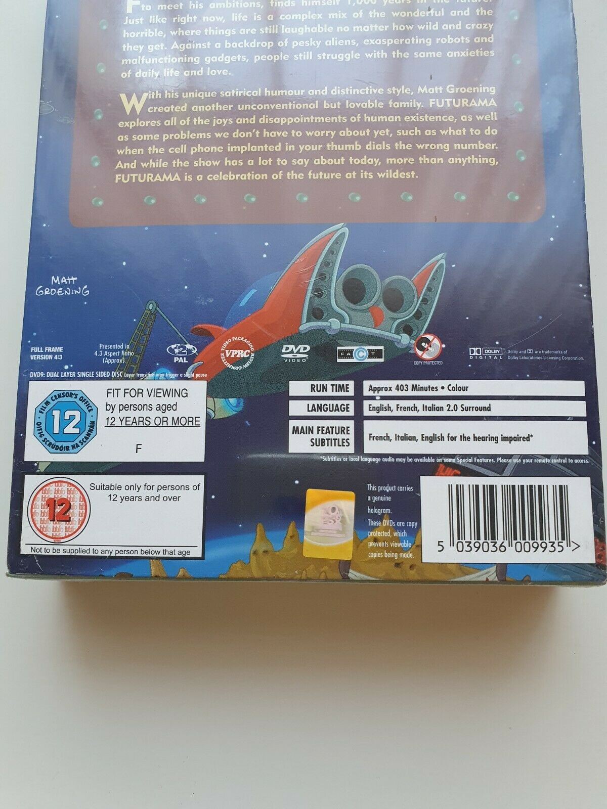 5039036009935 Futurama - Season 2 (DVD) English French Italian 2002