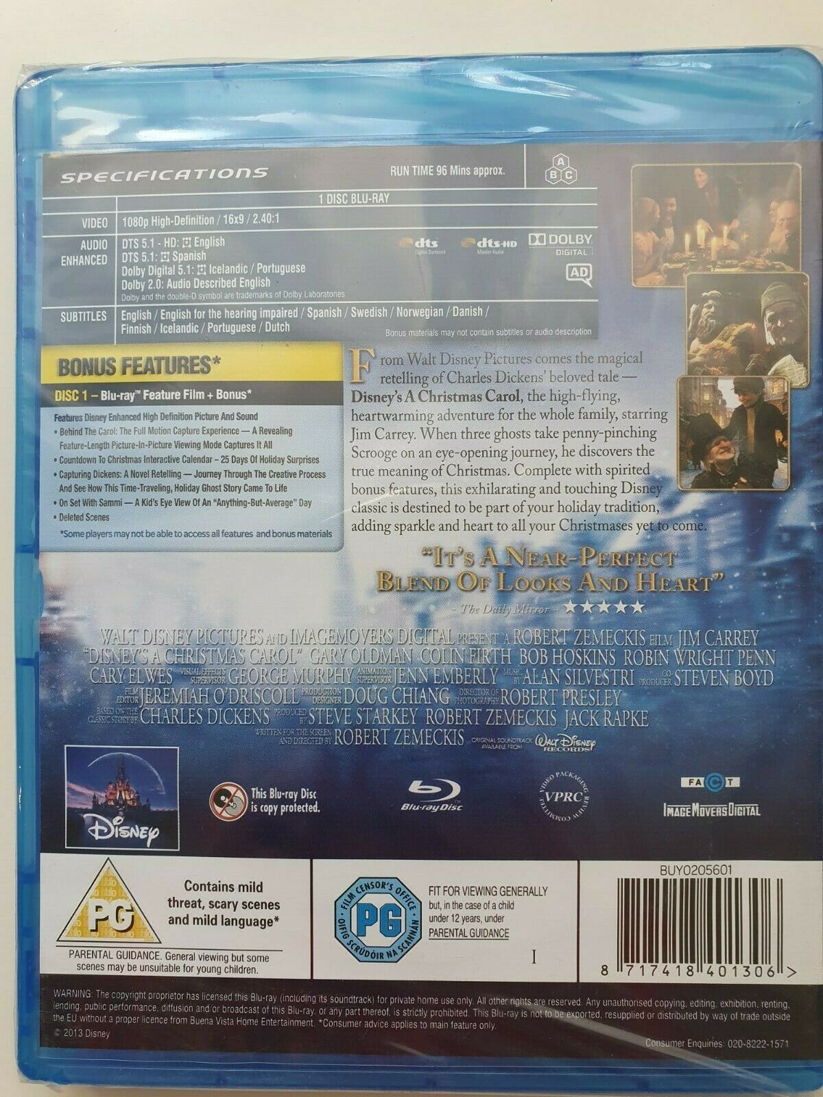 8717418401306 A Christmas Carol Disney Blu-ray 2013