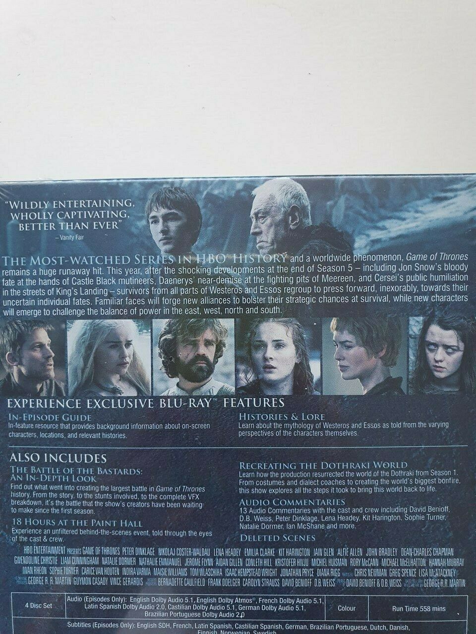 5051892196833 Game of Thrones - Season 6 Blu-ray 2016 P. Dinklage E. Clarke BOX SET NEW SEALED