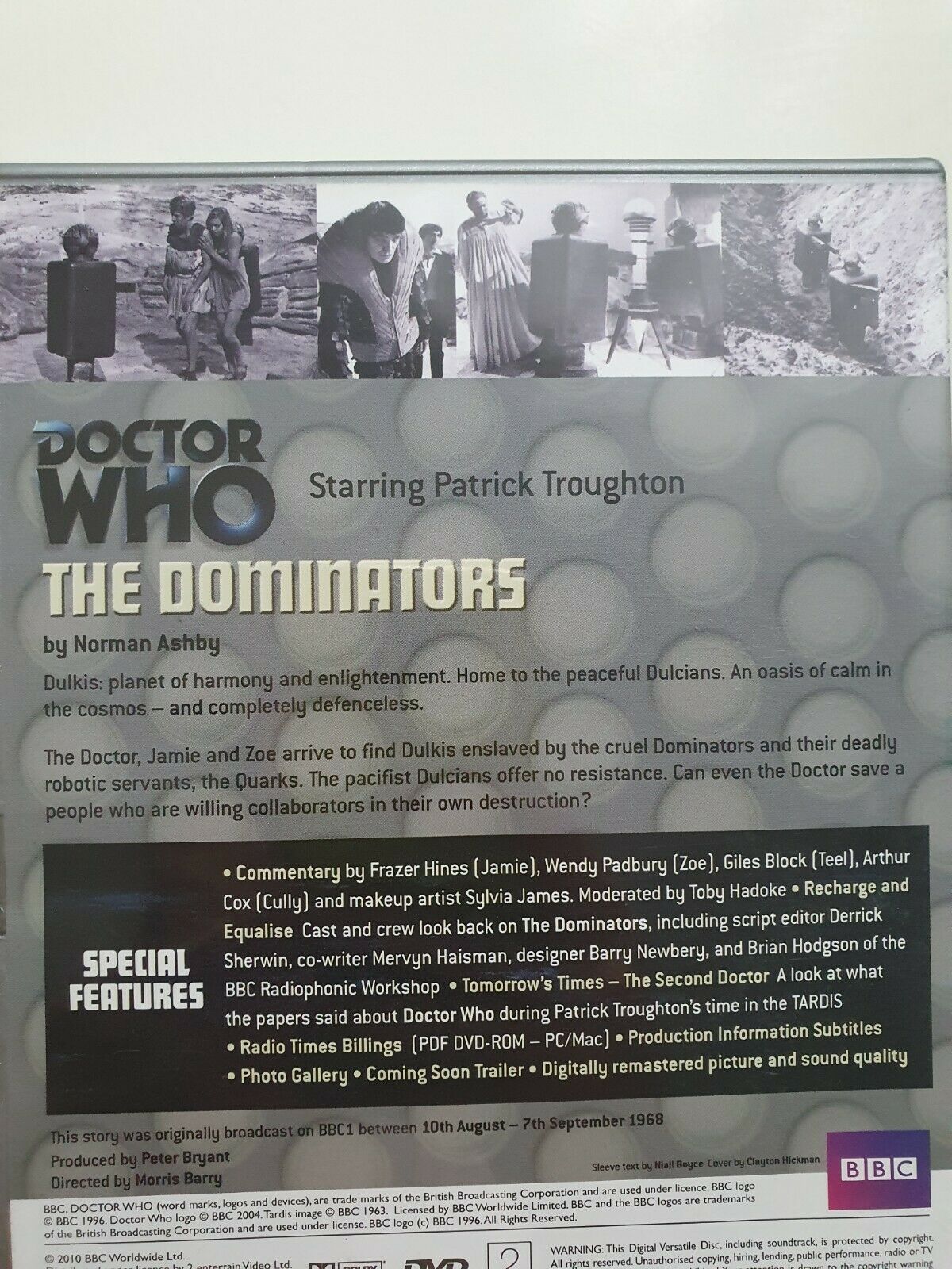 5051561028076 Doctor Who - The Dominators 1968 DVD 2010 VERY GOOD CONDITION DISCS ONCE USED