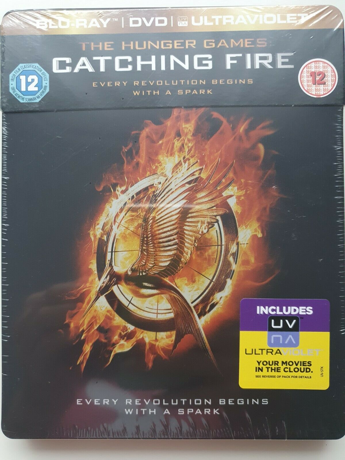 5055761901566 The Hunger Games - Catching Fire UV Blu-ray & DVD 2014 Comb STEELBOOK NEW SEALED