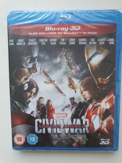 Captain America: Civil War 3D Edition with 2D Edition Blu-ray 2016 