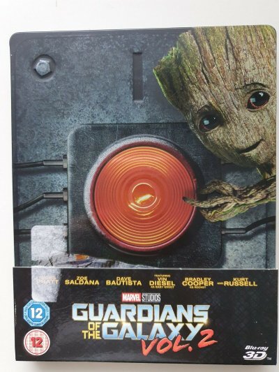 Guardians of the Galaxy Vol. 2 Blu-ray + 3D 2017 2-disc set STEELBOOK LIKE NEW