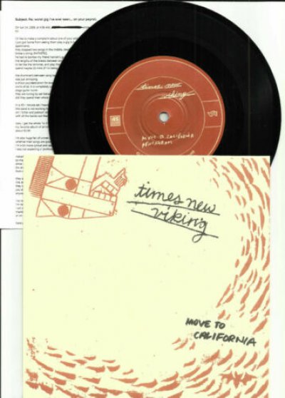 TIMES NEW VIKING - Move to California Vinyl, 7, 45 RPM, Single 2009