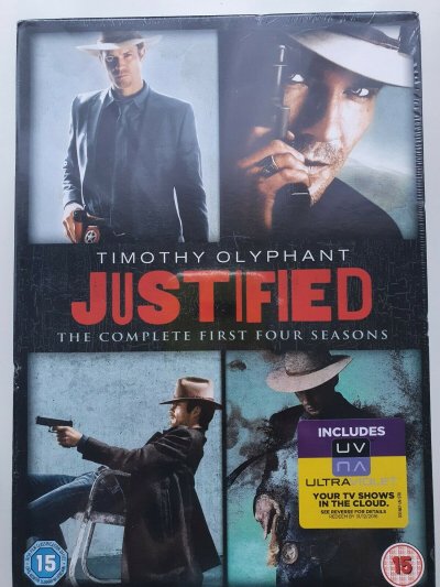 Justified: Seasons 1 - 4 DVD + UV 2013 T. Olyphant 12 discs BOX SET NEW SEALED