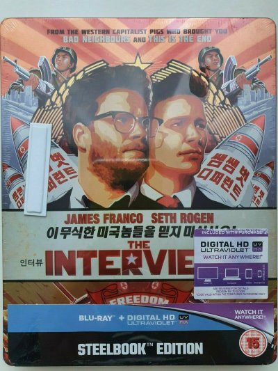 The Interview Blu-Ray + UV (2015) Seth Rogen, Goldberg STEELBOOK NEW SEALED