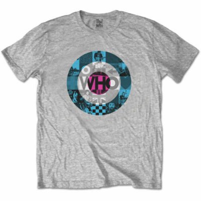 T-Shirt M Unisex Grey Target Blocks