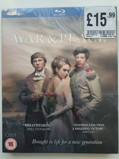 War and Peace Blu-Ray 2016 Paul Dano, Harper (DIR) cert 15 2 discs EN NEW SEALED