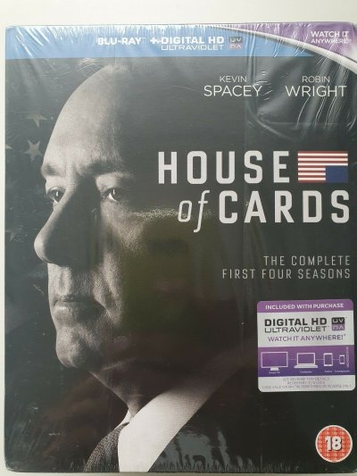 House of Cards: The Complete First Four Seasons Blu-Ray + Digital HD NEW SEALED