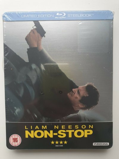 NON - STOP Blu - ray 2014 Liam Neeson English STEELBOOK NEW SEALED