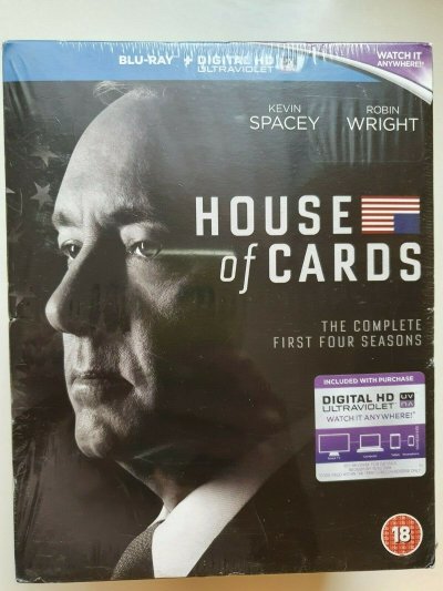 House of Cards: The Complete First Four Seasons Blu-Ray + Digital HD NEW SEALED