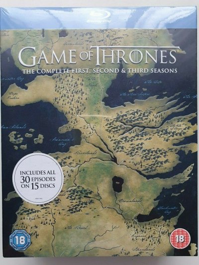 Game Of Thrones - The Complete Seasons 1, 2, 3 Blu - ray 2014 BOX SET NEW SEALED