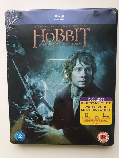 THE HOBBIT AN UNEXPECTED JOURNEY - UK BLU-RAY STEELBOOK - NEW & SEALED