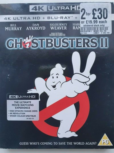 Ghostbusters II 2 (1989) 4K  UHD Blu - Ray + UV 2016 US Bill Murray NEW SEALED