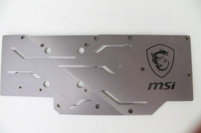 Backplate MSI 1960-K08 RTX 2080 Super Gaming X