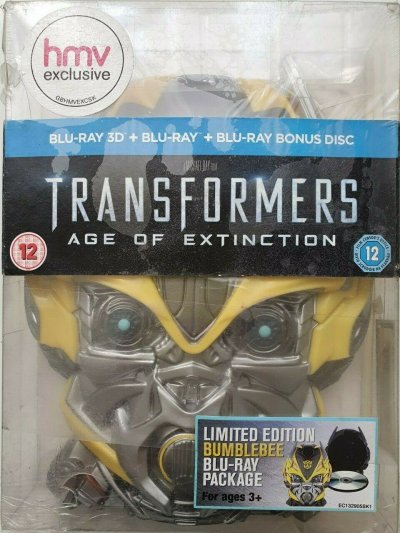 Transformers Age Of Extinction Blu-ray 3D - HMV Exclusive Ltd Ed BUMBLEBEE NEW