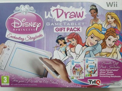 UDraw Game Tablet Gift Pack Disney Princess Enchanting Storybooks Nintendo WII 