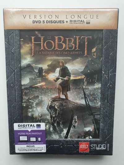 Le Hobbit: La bataille des Cinq Armées Box DVD + Digital UV 2015  NEW SEALED