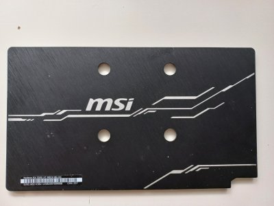Backplate MSI RX 5500 XT 8GB Mech OC