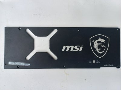 Backplate MSI Radeon RX Vega 56 8GB Air Boost OC V368-001R