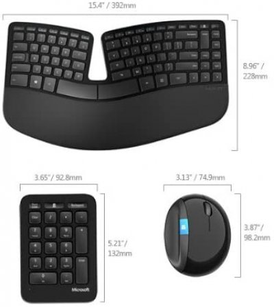 Microsoft Sculpt Ergonomic Desktop (zestaw z myszką i klawiaturą