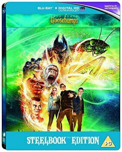  Jack Black Goosebumps Steelbook Blu-ray 2D+3D Digital HD Ultraviolet 2016 NEU