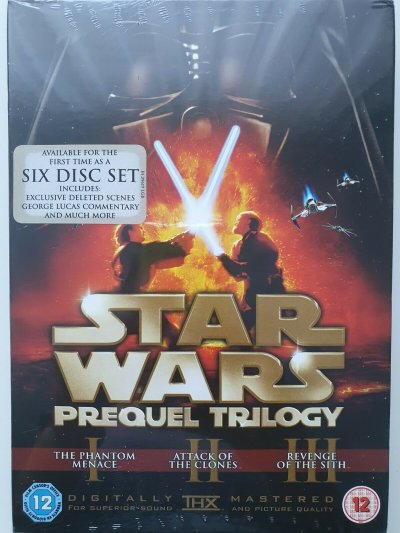 Star Wars Prequel Trilogy: Episodes I, II & III DVD 2008 Liam Neeson NEW SEALED
