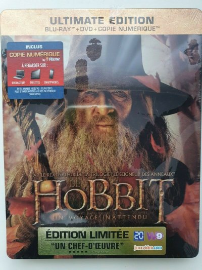 Le Hobbit: un voyage inattendu Blu - Ray + DVD  2013 Ultimate Ed STEELBOOK NEUF 