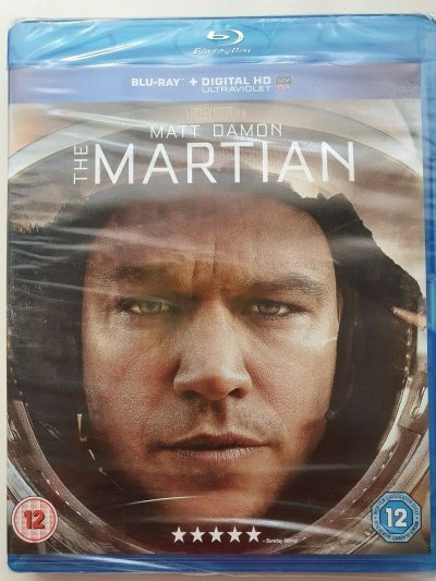 The Martian Blu - Ray + Digital HD UV 2016 Matt Damon (DIR) cert 12 NEW SEALED