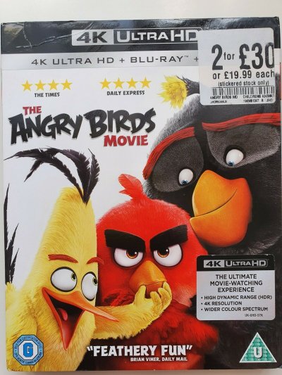 The Angry Birds Movie 4K UHD + Blu-Ray +Digital 2016 C. Kaytis 2 discs LIKE NEW