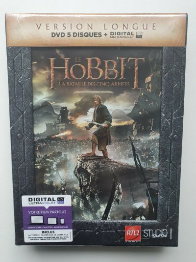Le Hobbit: La bataille des Cinq Armées Box DVD + Digital UV 2015 NEW SEALED