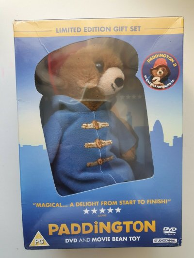 Paddington DVD & Movie Bean Toy 2017 English Limited Edition GIFT SET NEW SEALED
