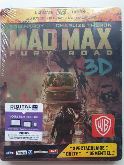 Mad Max: Fury Road Blu - ray 2015 Ultimate 3D Edition STEELBOOK NEW SEALED