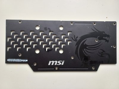 Backplate MSI 8950-A87 GTX 1080 Ti GAMING