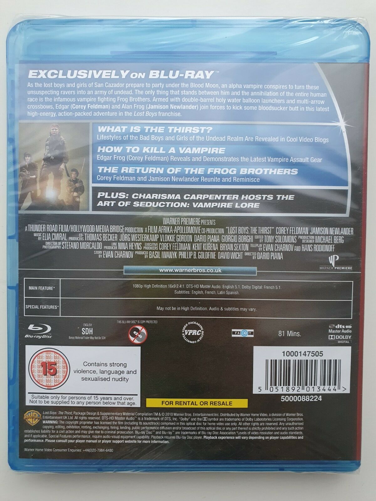 5051892013444 The Lost Boys 3 - The Thirst Blu-ray 2010